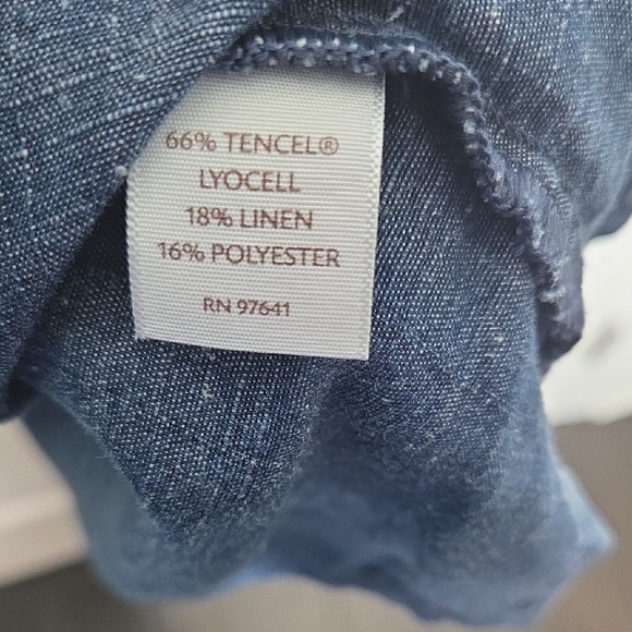 J. Jill Sleeveless Chambray Mini Dress in Denim Blue Size XS - Picture 6 of 7